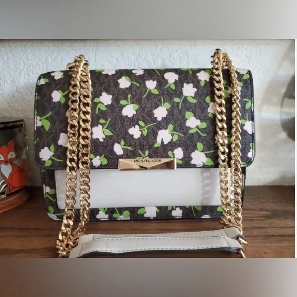 ✨LIMITED EDITION✨NEW w TAGS!✨ Michael Kors Floral Gusset Shoulder Bag